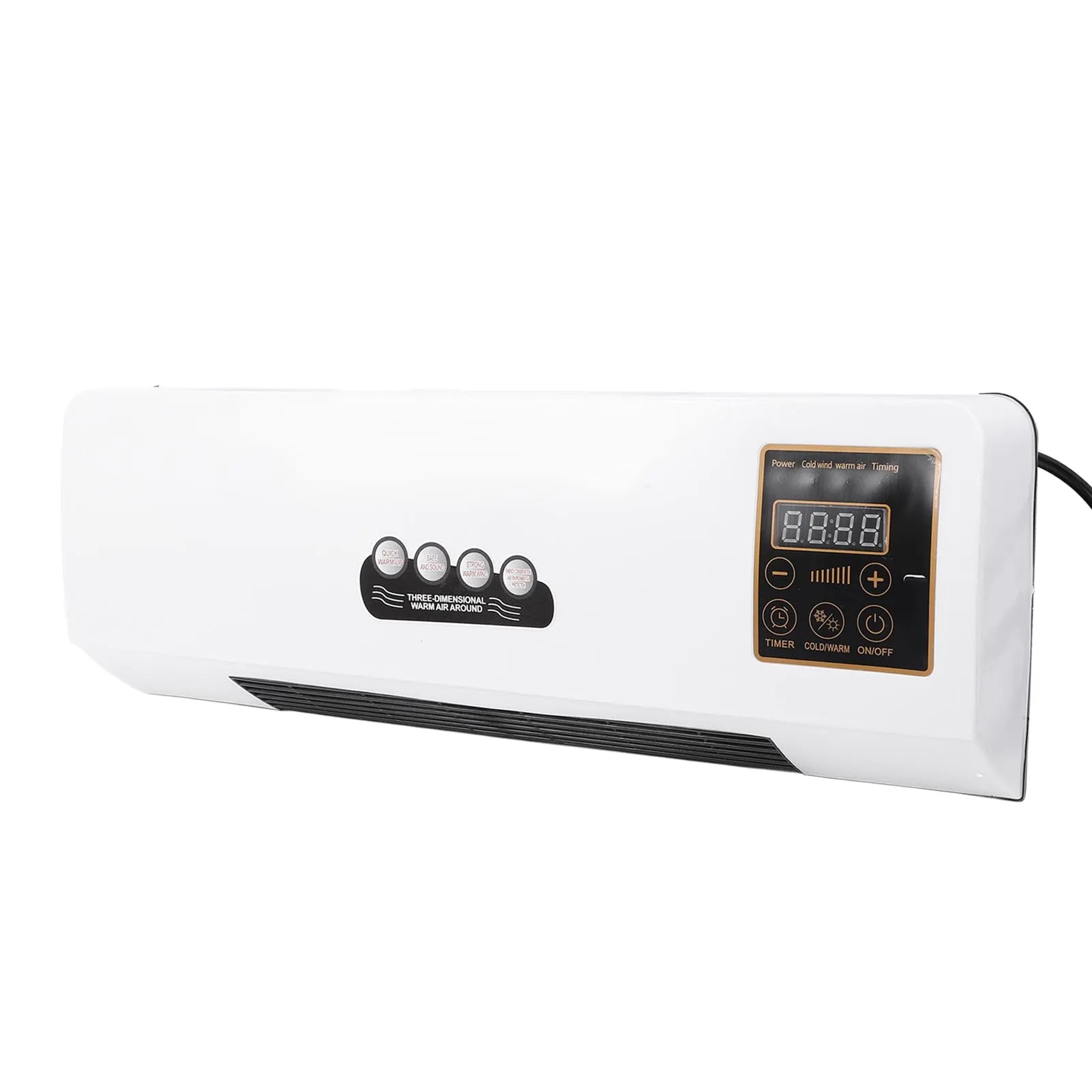 Condicionador de Ar Montado na Parede, Mini Móvel Portátil da Máquina do Calefator de Ar Montado na Parede para o Quarto (Plugue UE 220 V)