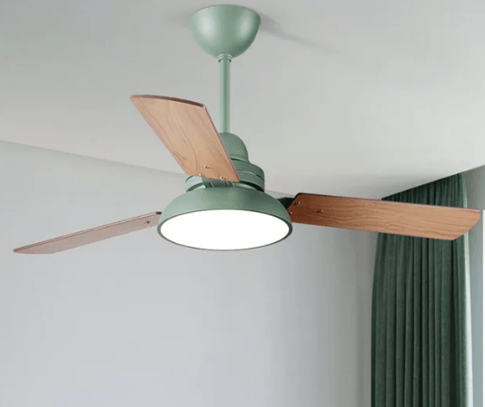 Ventilador de teto moderno com Luminária - ZenithBreeze Street - Casa Amarela