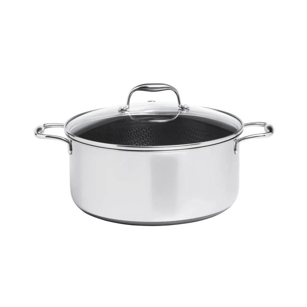 CAÇAROLA EM AÇO INOX 28 CM HIVE - Casa Amarela