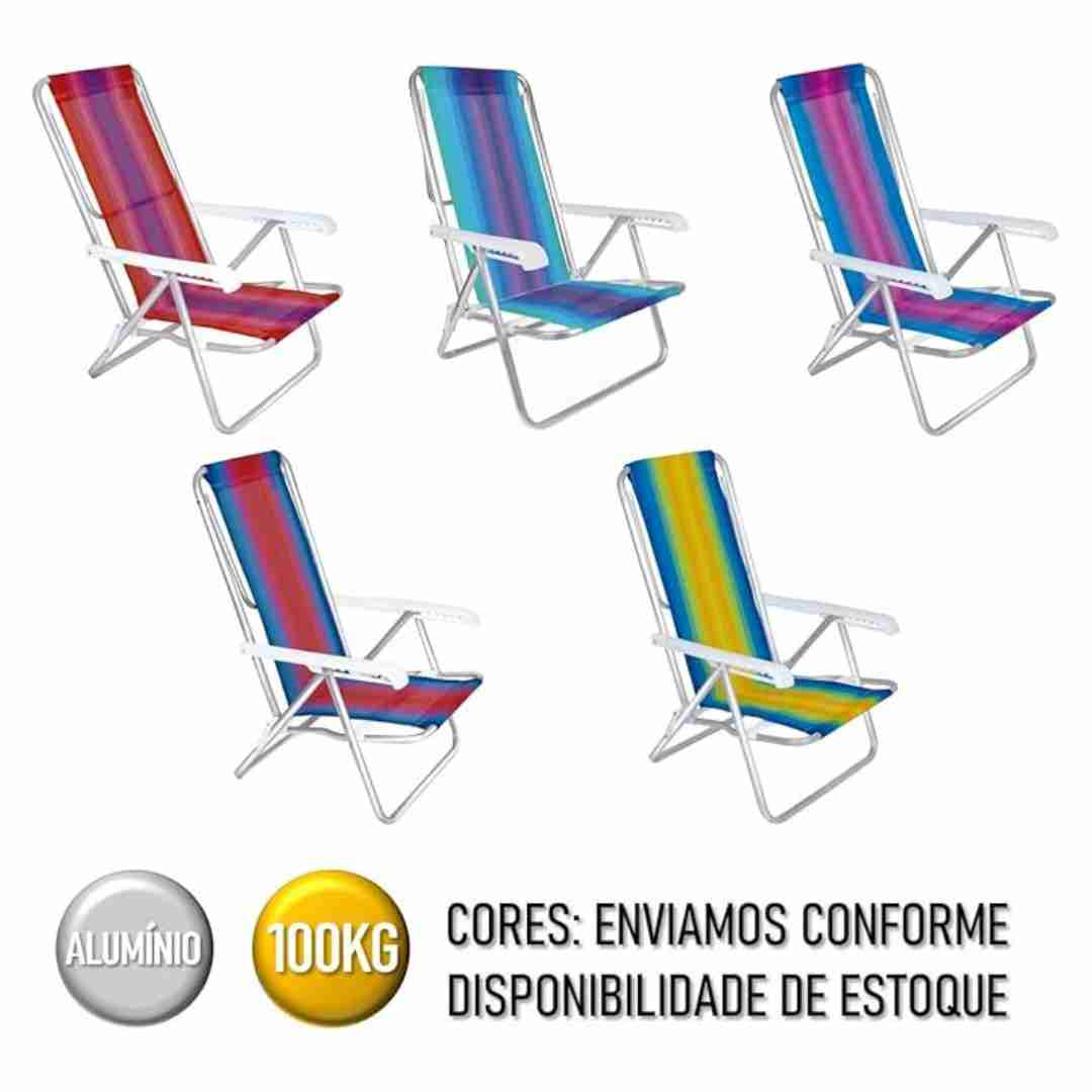 Kit Guarda Sol Ombrelone 2,4m Malibu Vermelho 4 Cadeira 8 Posições Alumínio Praia Piscina Camping - Tobee