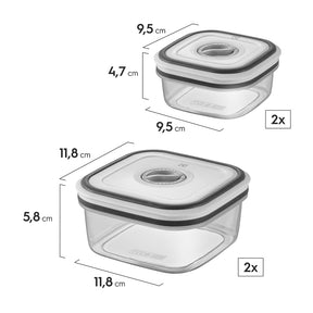 Electrolux, Pote Hermetico, 12 unidades, A23122901, cinza