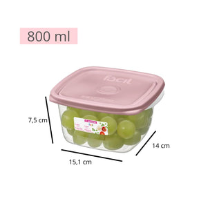 Conjunto com 11 Potes Plásticos Herméticos, Tampa Fácil, 530ml, 785ml e 800ml - Sanremo Cor:Sortido