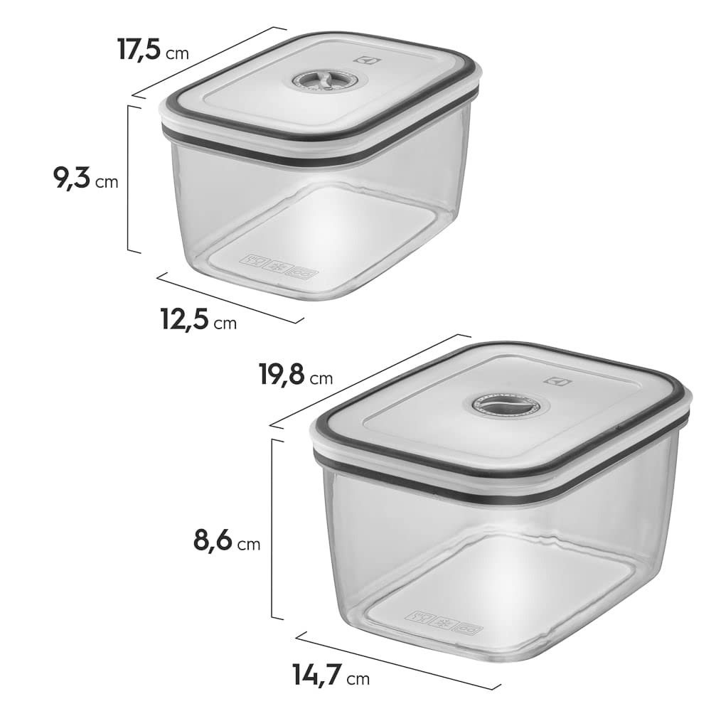 Electrolux, Pote Hermetico, 12 unidades, A23122901, cinza