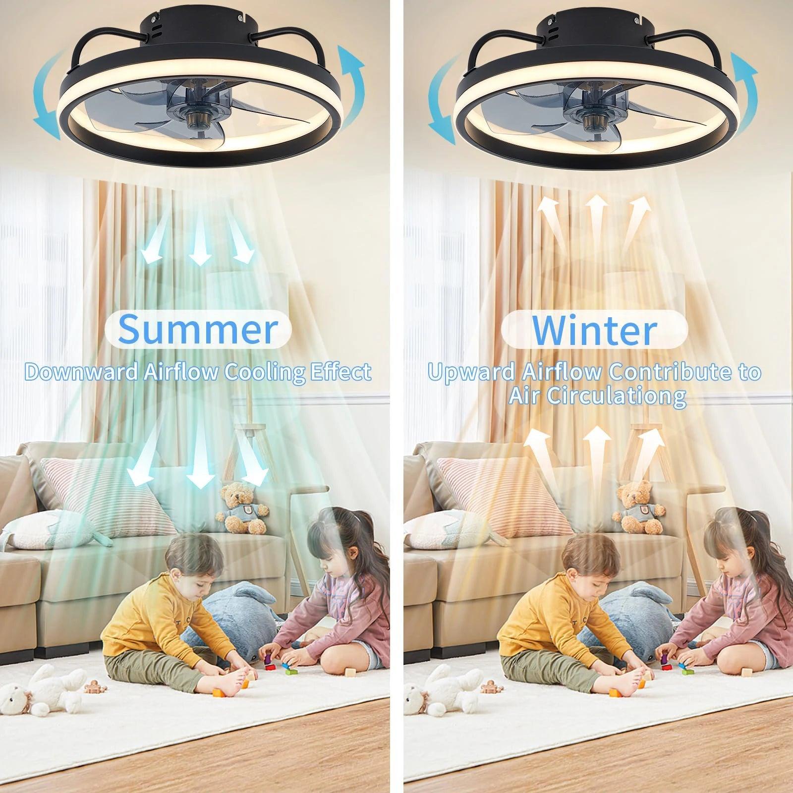 Ventilador de teto portatil com iluminação - Ventiluz Elegance - Casa Amarela