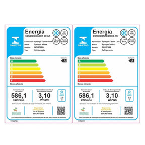 Ar Condicionado Janela Springer Midea 7500 BTU/h Frio Mecânico QCK078BB - 127 ou 220 Volts