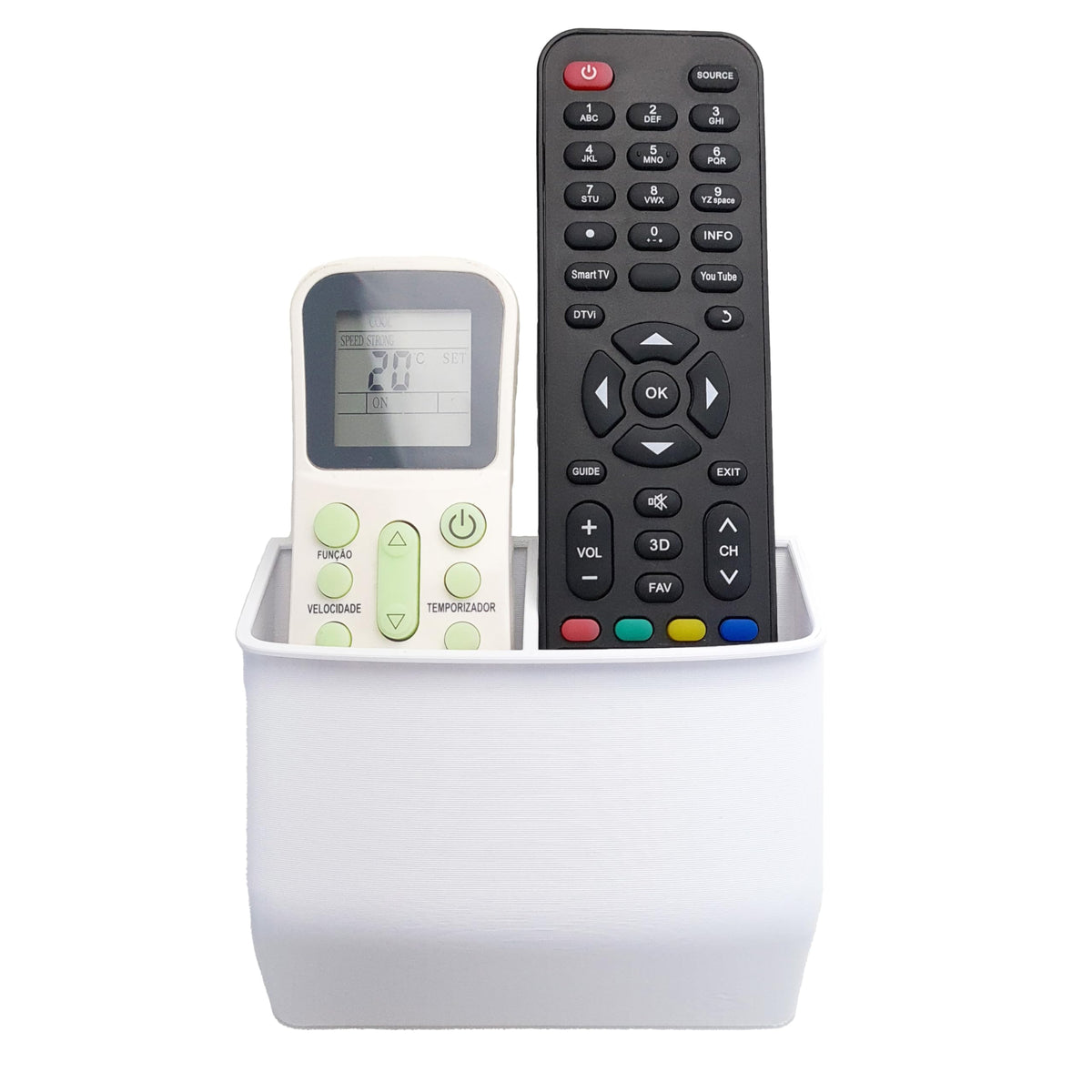 Suporte De Parede 2 Controles Ar Cond Tv Net Universal Pkt2