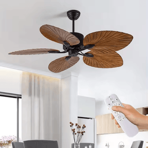 Ventilador de teto moderno Potente - ZenithBreeze NatureWave - Casa Amarela