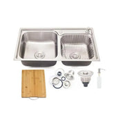 Cuba Pia Gourmet Luxo Prizi Queenbox Aço Inox 201 43x78cm Kit Completo