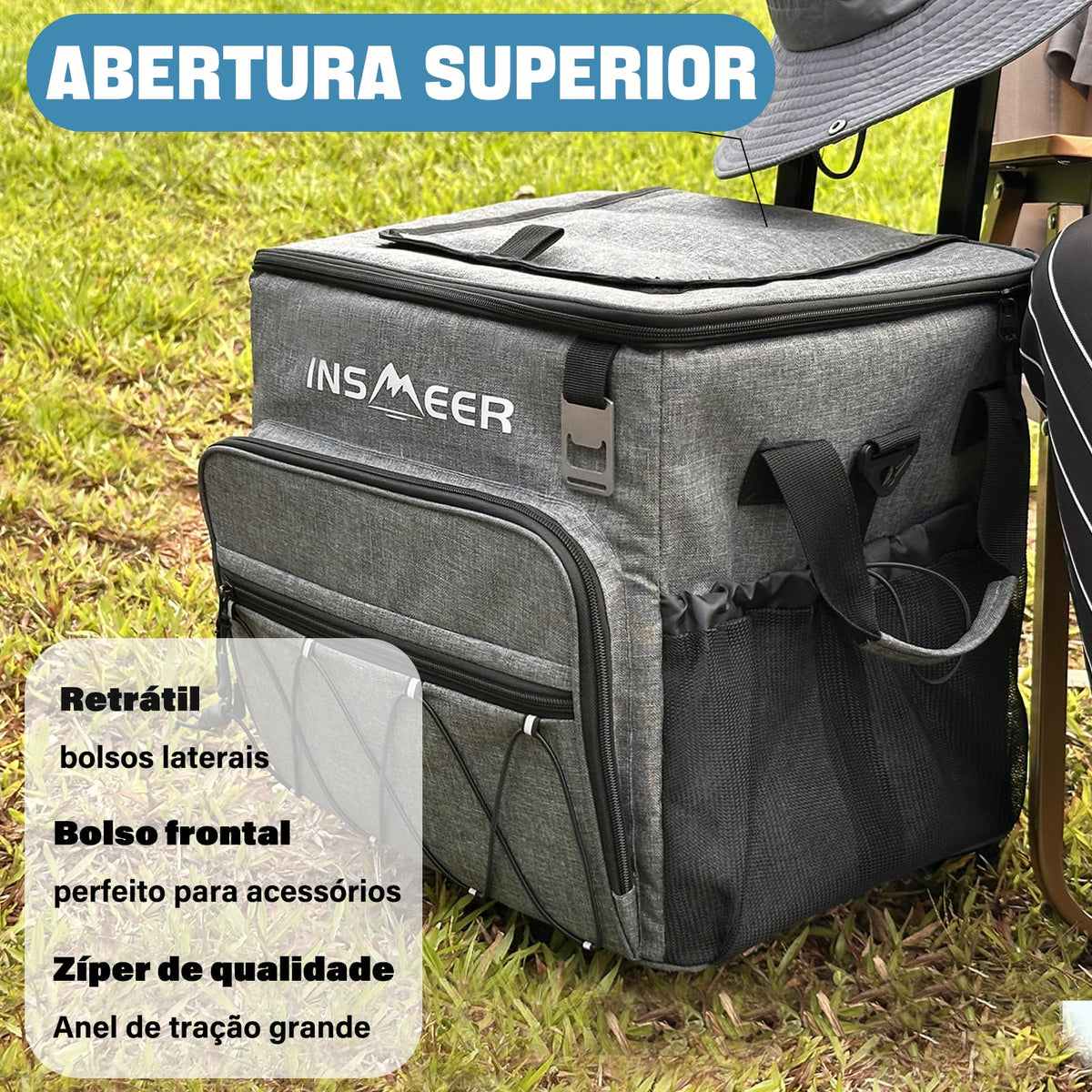 INSMEER Coolers e Bolsas Térmicas Com Rodas - 40 Litros.