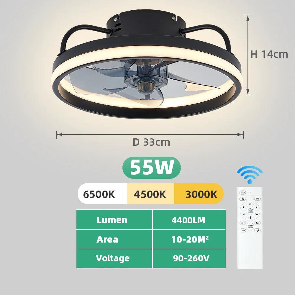 Ventilador de teto portatil com iluminação - Ventiluz Elegance - Casa Amarela