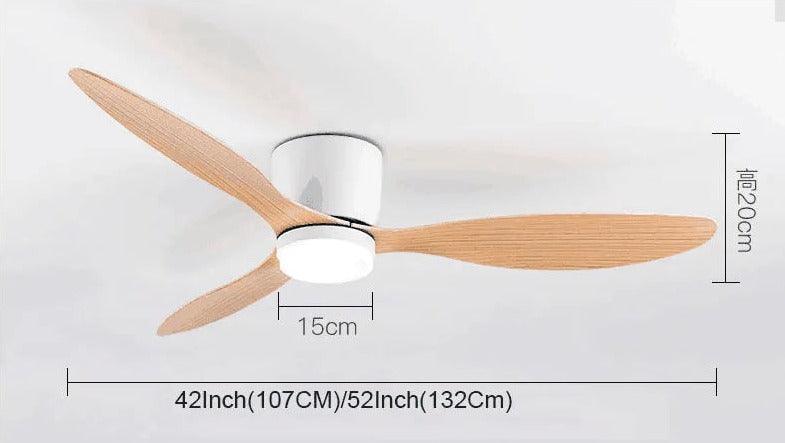 Ventilador de teto moderno com controle remoto - ZenithBreeze - Casa Amarela