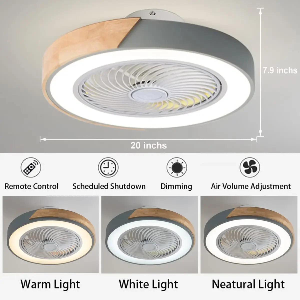 Luminária de teto decorativa com ventilador integrado - Ventiluz Street Design - Casa Amarela