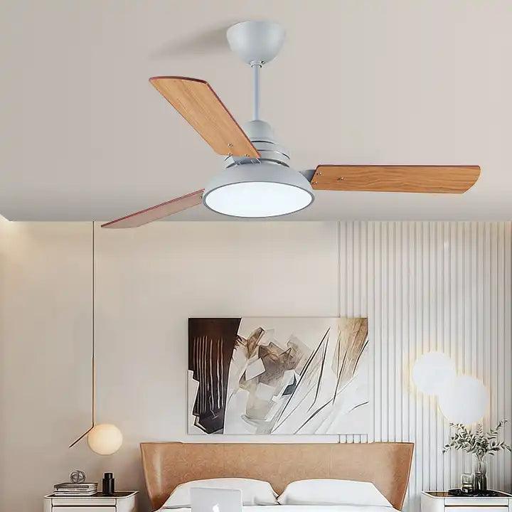 Ventilador de teto moderno com Luminária - ZenithBreeze Street - Casa Amarela