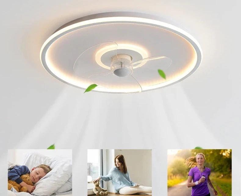 Ventilador de teto portatil com iluminação - Ventiluz Harmony - Casa Amarela