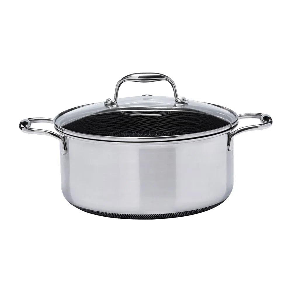 CAÇAROLA EM AÇO INOX 24 CM HIVE - Casa Amarela