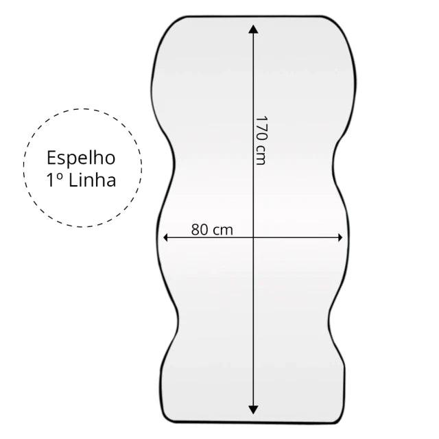 Espelho Corpo Inteiro Ondas 170x80cm - Casa Amarela