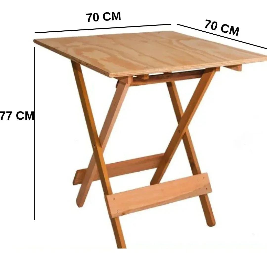 [LÍQUIDA DEZEMBRO] - CONJUNTO DE MESA 70X70 TAMPO LISO COM 02 CADEIRAS - Casa Amarela