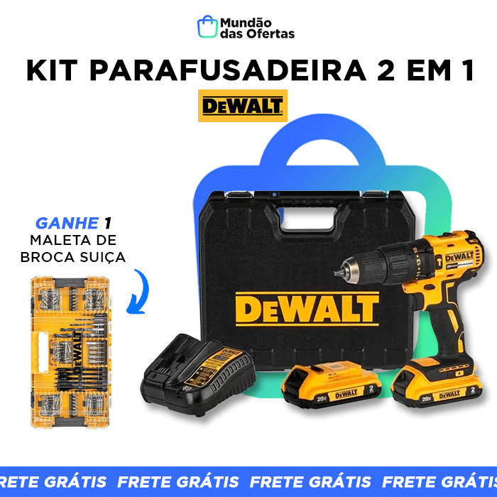 Parafusadeira/Furadeira de Impacto Brushless 1/2 Pol. com 2 Baterias [PROMOÇÃO] - Casa Amarela